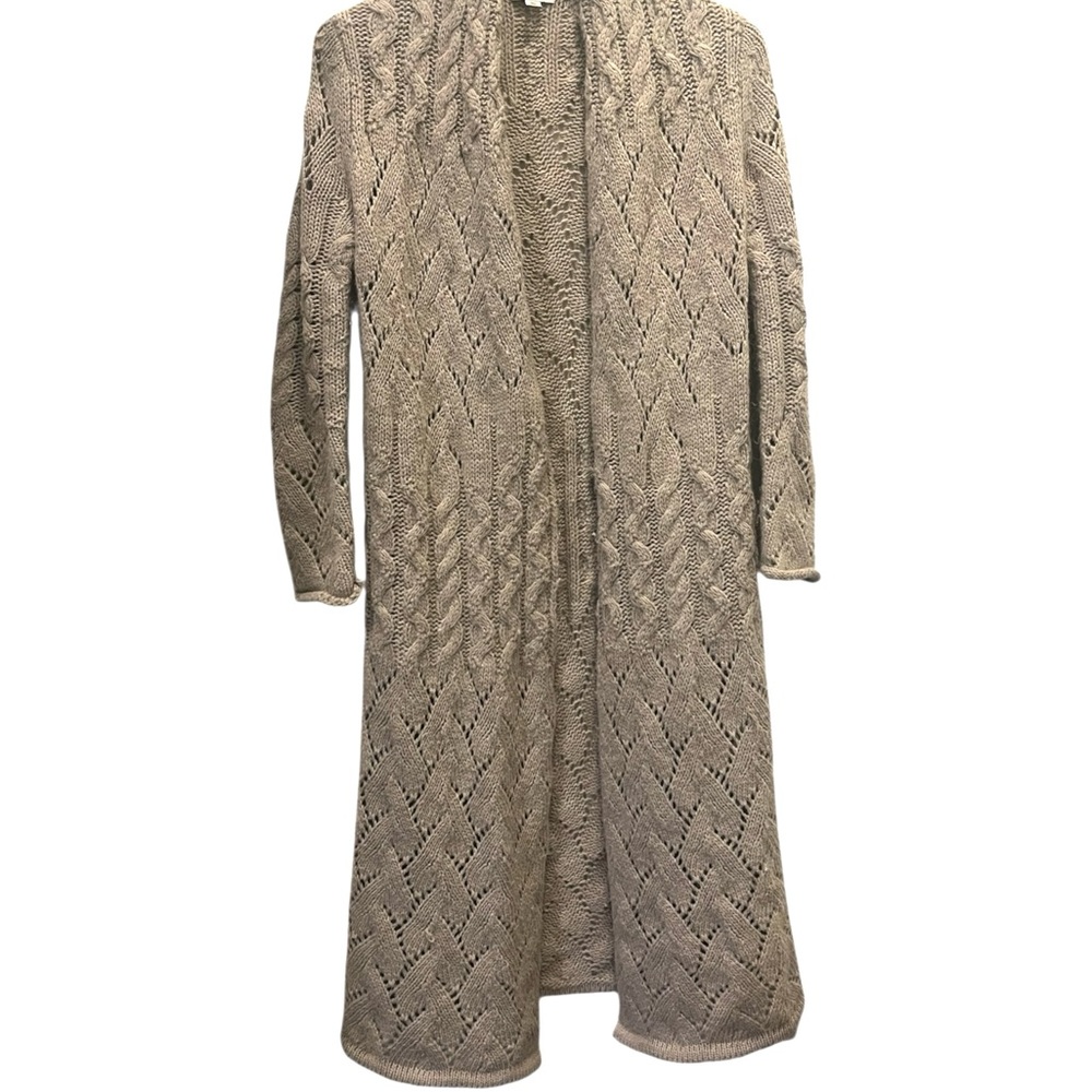 Long Knit Cardigan Sweater cardigan duister garnett hill